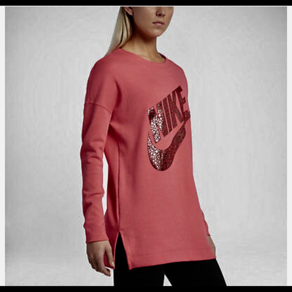 Nike metallic orange sweater